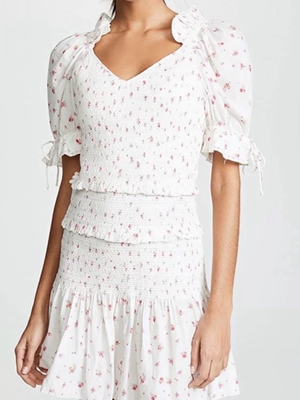 LoveShackFancy Tina Dress Floral Smocked Dress